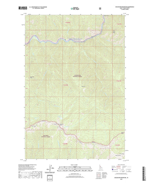 Coolwater Mountain Idaho US Topo Map Image