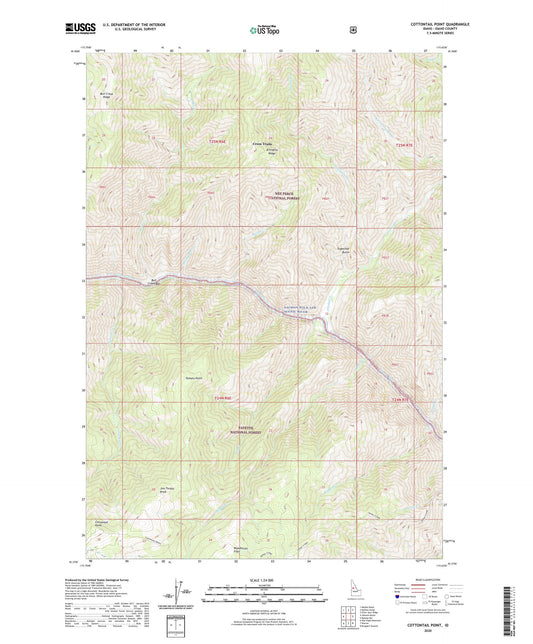 Cottontail Point Idaho US Topo Map Image