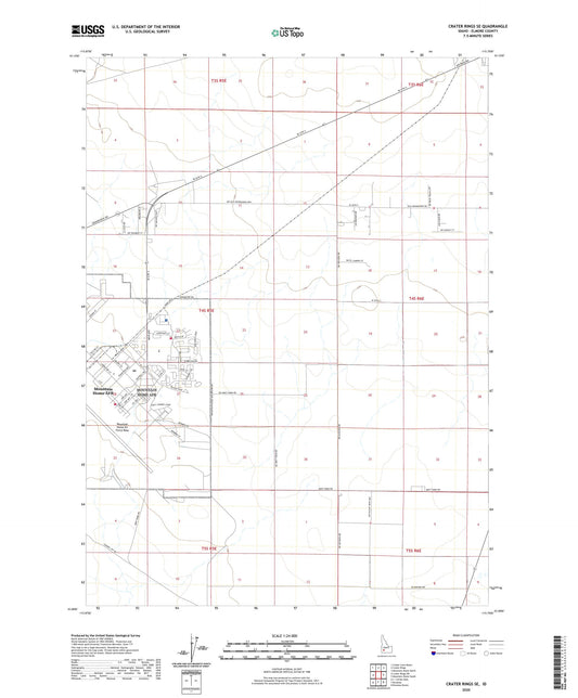 Crater Rings SE Idaho US Topo Map Image