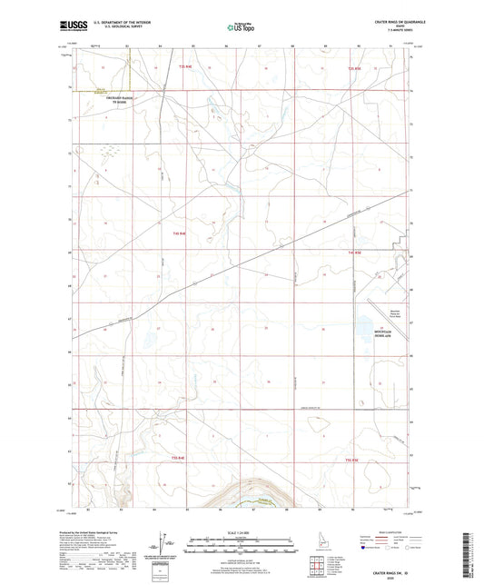 Crater Rings SW Idaho US Topo Map Image