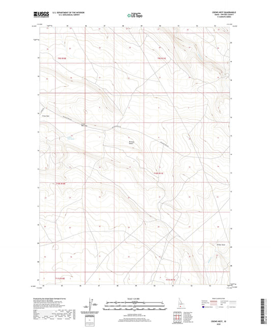 Crows Nest Idaho US Topo Map Image