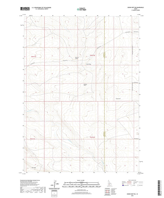 Crows Nest NE Idaho US Topo Map Image