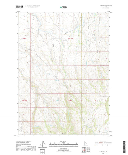 Curtis Draw Idaho US Topo Map Image