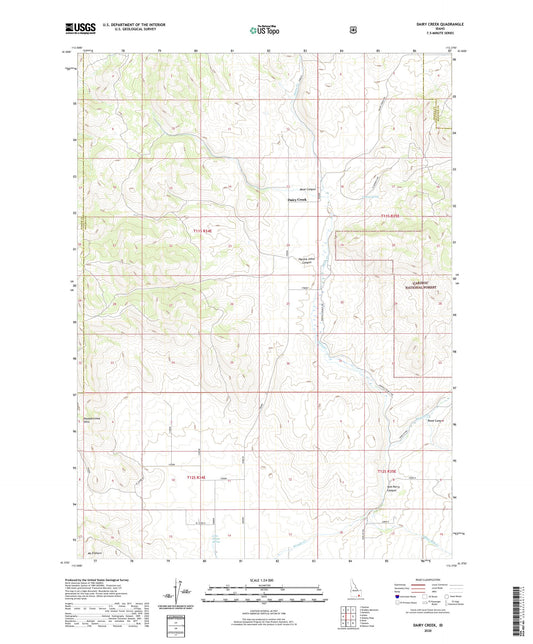 Dairy Creek Idaho US Topo Map Image