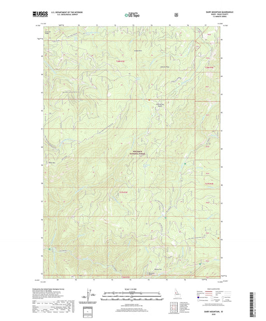 Dairy Mountain Idaho US Topo Map Image
