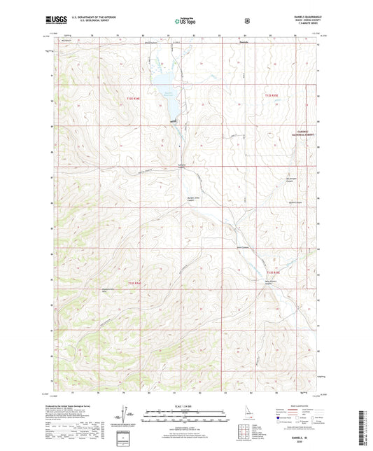 Daniels Idaho US Topo Map Image