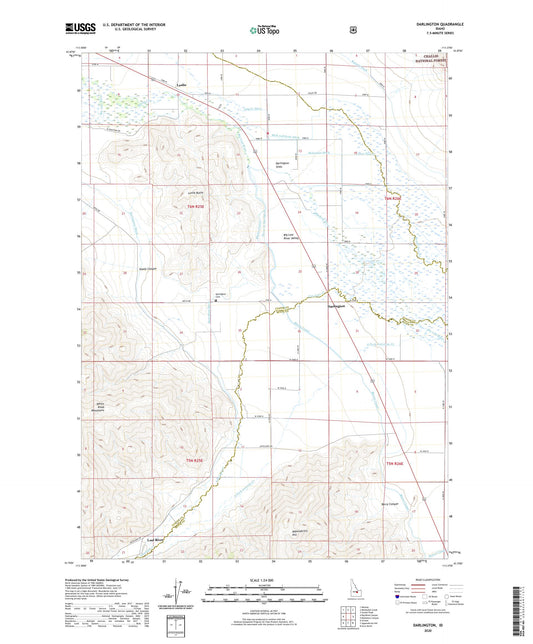 Darlington Idaho US Topo Map Image