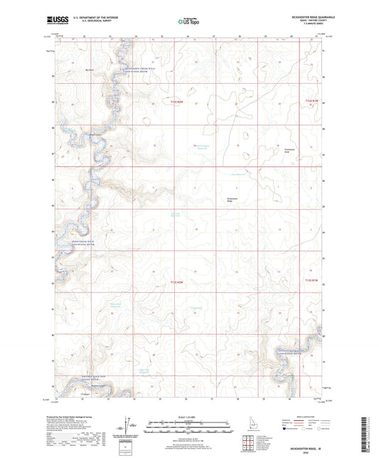 Dickshooter Ridge Idaho US Topo Map Image
