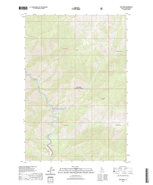 Dog Creek Idaho US Topo Map Image
