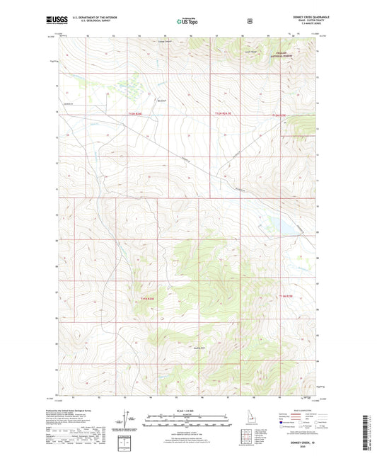 Donkey Creek Idaho US Topo Map Image