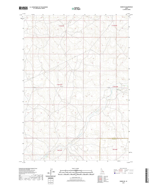 Dubois NE Idaho US Topo Map Image