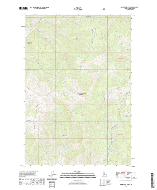 Duck Creek Point Idaho US Topo Map Image