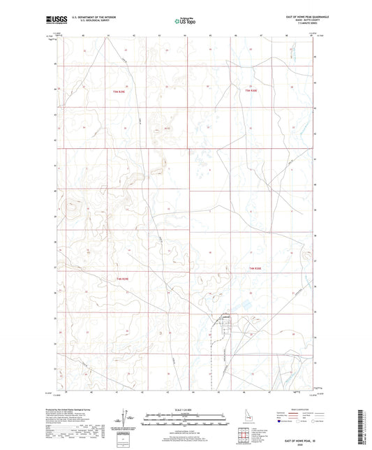 East of Howe Peak Idaho US Topo Map Image