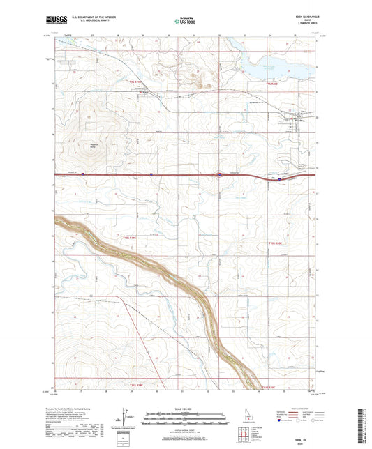 Eden Idaho US Topo Map Image