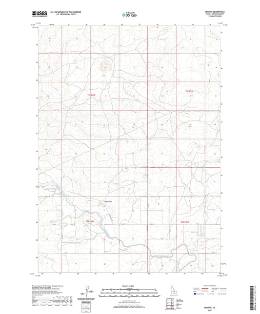 Eden NE Idaho US Topo Map Image