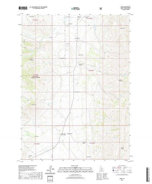 Elba Idaho US Topo Map Image
