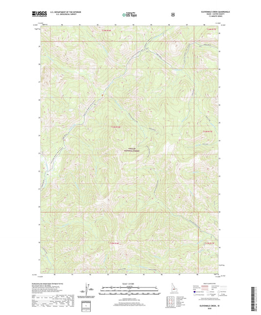 Elevenmile Creek Idaho US Topo Map Image
