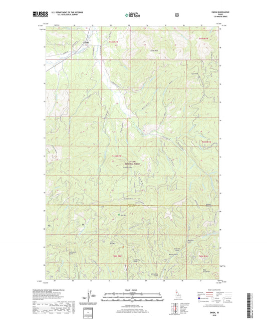 Emida Idaho US Topo Map Image