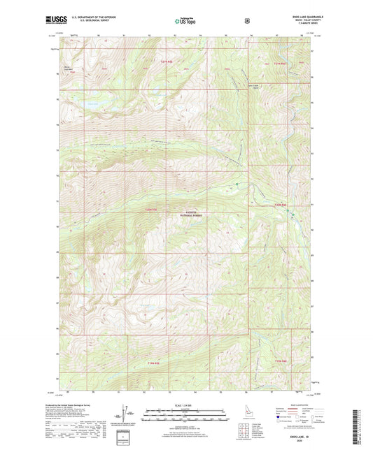 Enos Lake Idaho US Topo Map Image