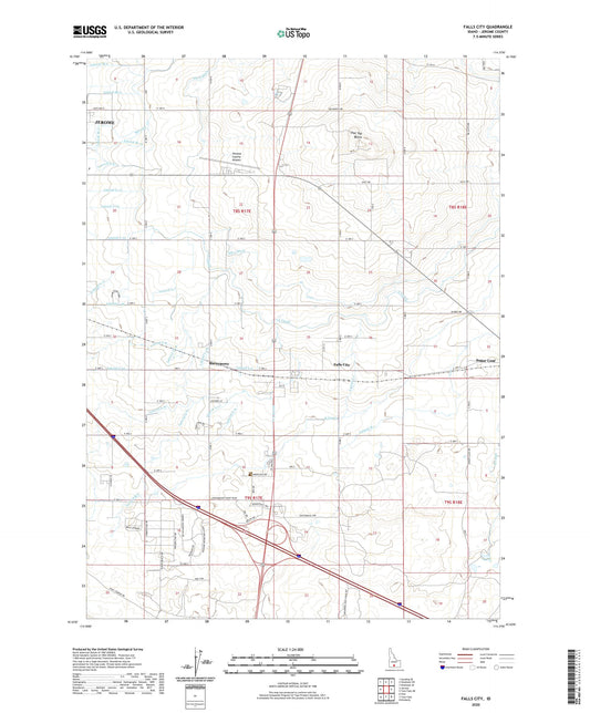 Falls City Idaho US Topo Map Image