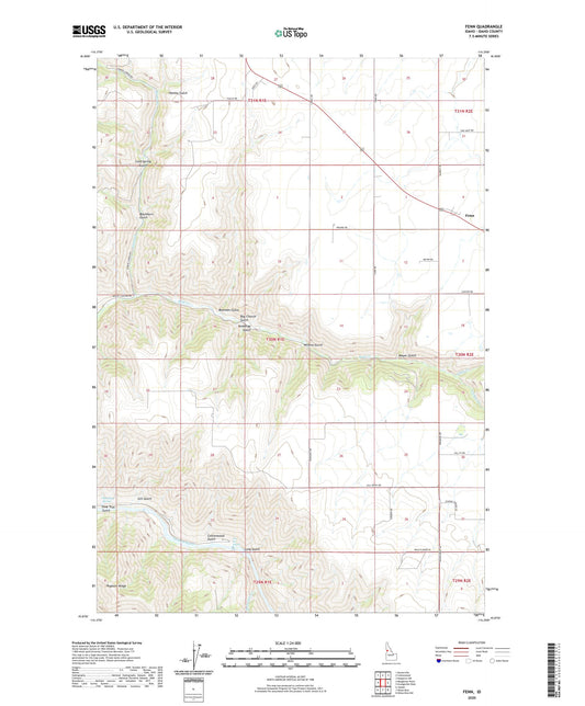 Fenn Idaho US Topo Map Image