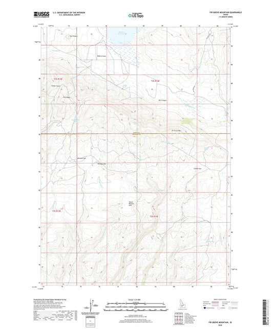 Fir Grove Mountain Idaho US Topo Map Image