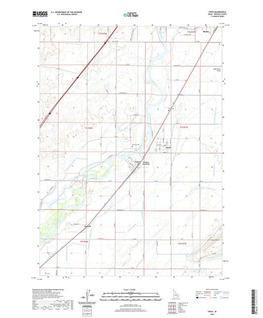 Firth Idaho US Topo Map Image