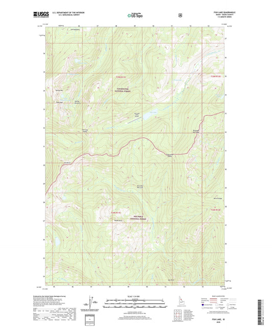 Fish Lake Idaho US Topo Map Image