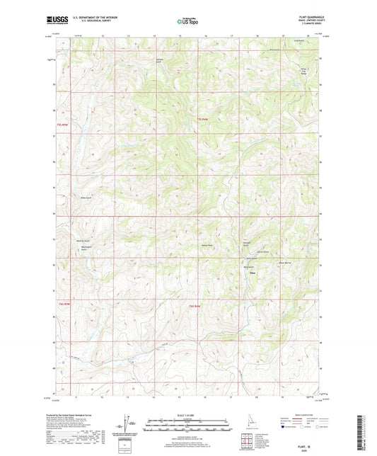 Flint Idaho US Topo Map Image