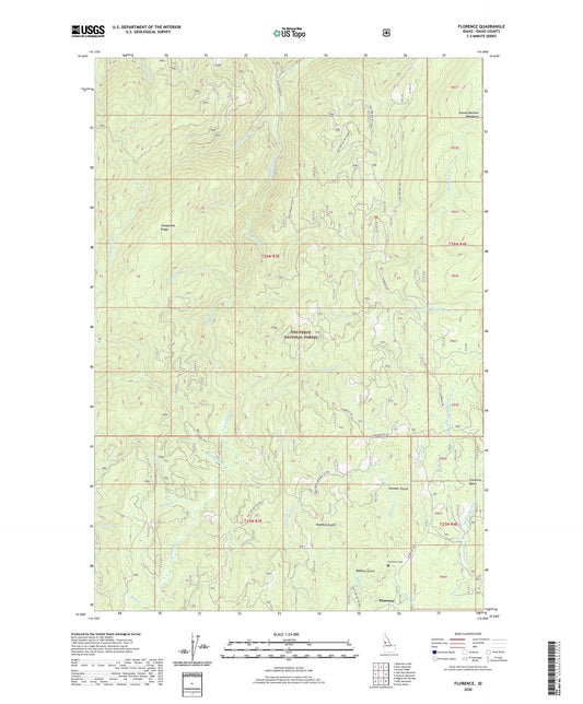 Florence Idaho US Topo Map Image