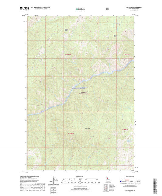 Fog Mountain Idaho US Topo Map Image