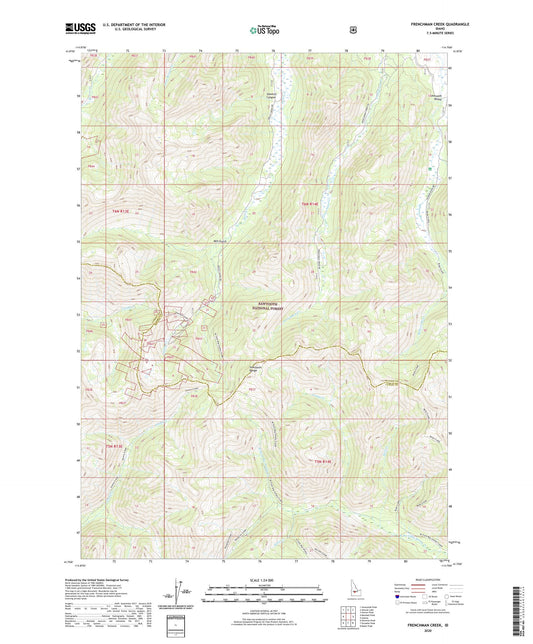 Frenchman Creek Idaho US Topo Map Image