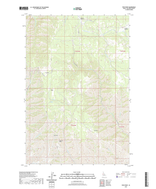 Frye Point Idaho US Topo Map Image