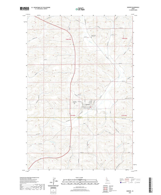 Genesee Idaho US Topo Map Image