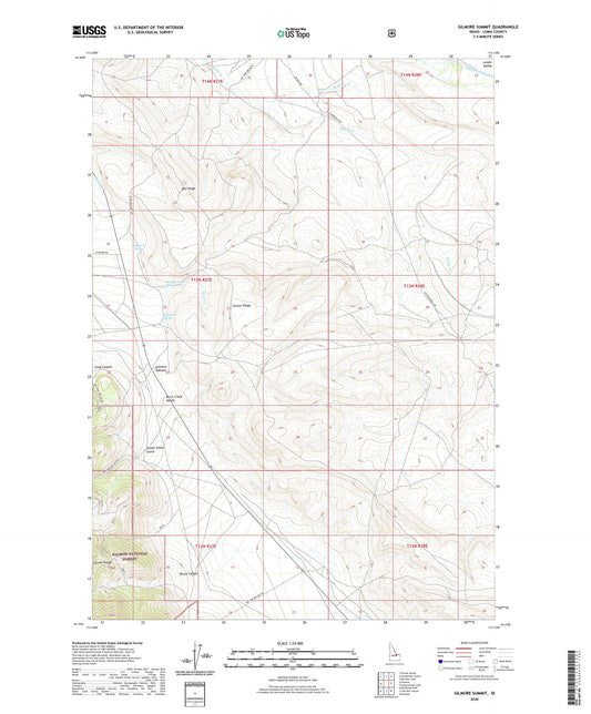 Gilmore Summit Idaho US Topo Map Image