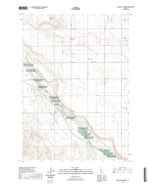 Givens Hot Springs Idaho US Topo Map Image