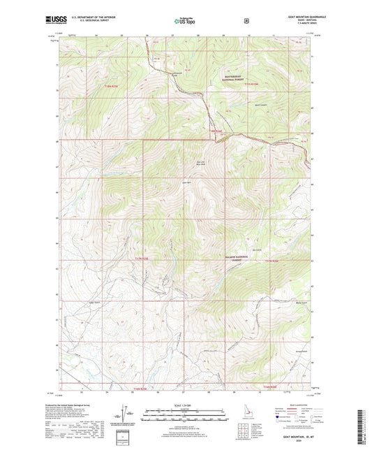 Goat Mountain Idaho US Topo Map Image