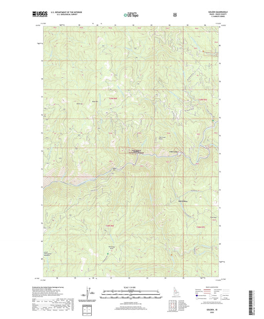 Golden Idaho US Topo Map Image