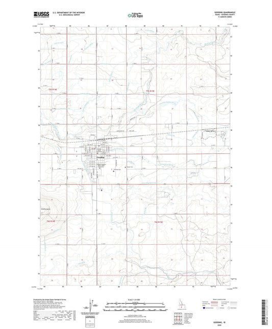 Gooding Idaho US Topo Map Image