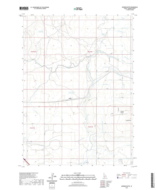 Gooding Butte Idaho US Topo Map Image