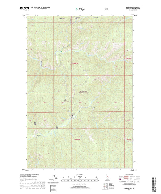 Gorman Hill Idaho US Topo Map Image