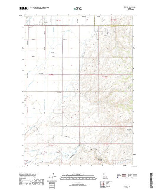 Goshen Idaho US Topo Map Image