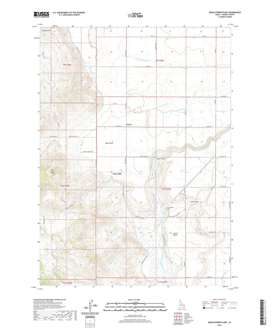 Grace Power Plant Idaho US Topo Map Image