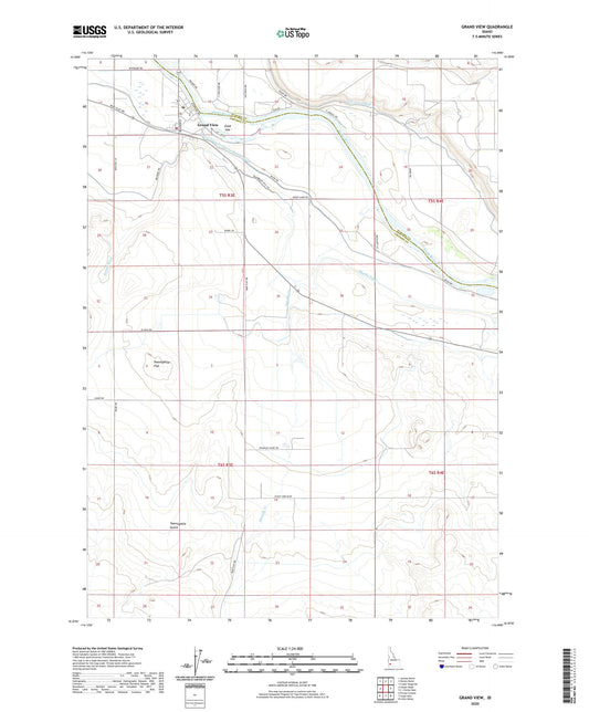 Grand View Idaho US Topo Map Image