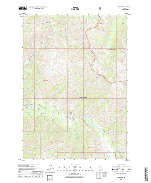 Grandjean Idaho US Topo Map Image