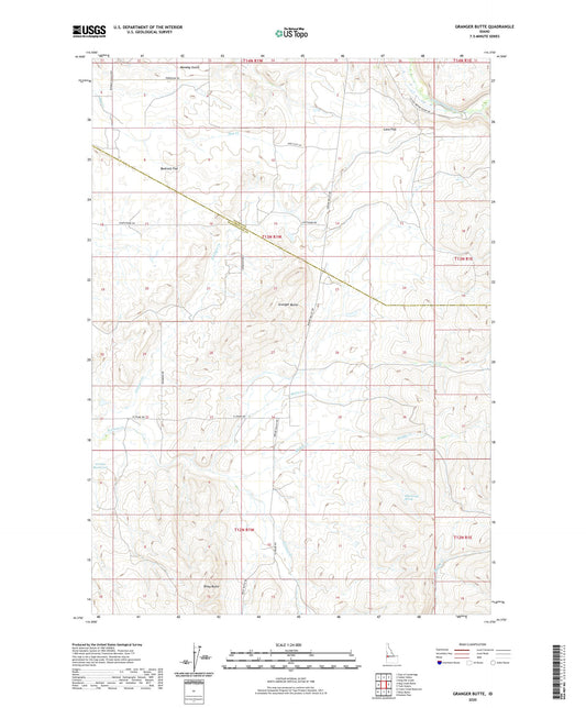 Granger Butte Idaho US Topo Map Image