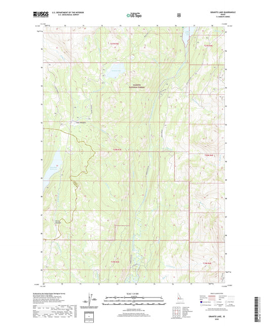 Granite Lake Idaho US Topo Map Image