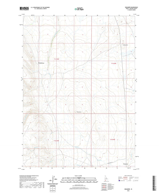 Grasmere Idaho US Topo Map Image