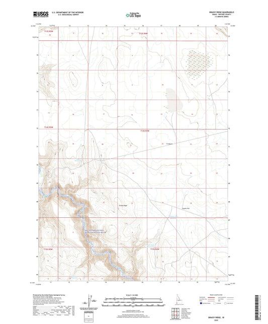 Grassy Ridge Idaho US Topo Map Image