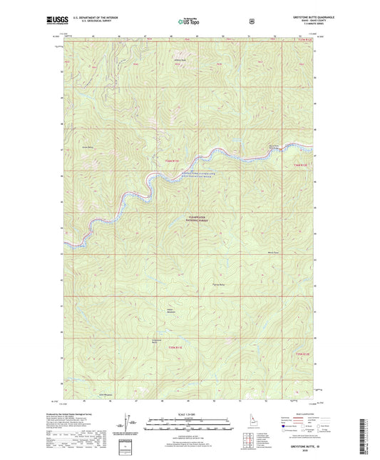 Greystone Butte Idaho US Topo Map Image